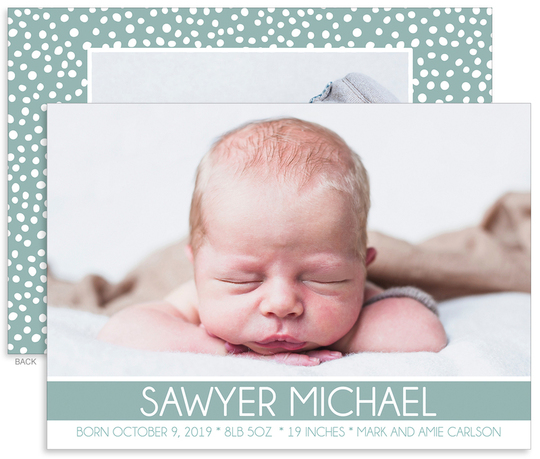 Sawyer Photo Birth Announcements